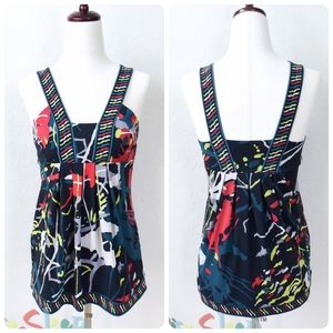 *BCBG Maxazria* Graffiti Splatter Print Tank Top - XS